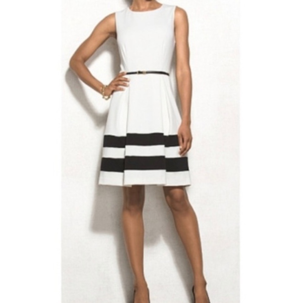 Calvin Klein fit-and-flare dress, ivory, size 4